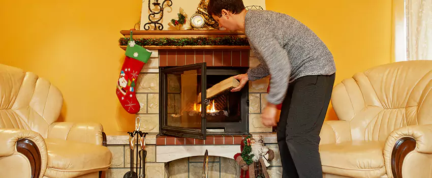 Rusted Metal Fireplace Restoration in Griffin, Georgia